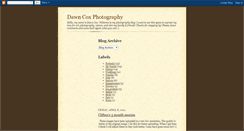 Desktop Screenshot of dawncoxphotography.blogspot.com