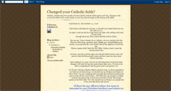 Desktop Screenshot of changedyourcatholicfaith.blogspot.com