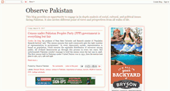 Desktop Screenshot of observe-pakistan.blogspot.com