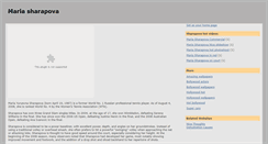 Desktop Screenshot of maria-sharapova123.blogspot.com