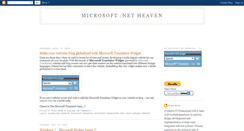 Desktop Screenshot of msdotnetheaven.blogspot.com