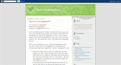 Desktop Screenshot of paulsthinkingplace.blogspot.com