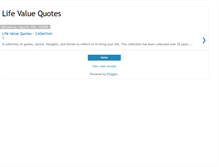 Tablet Screenshot of lifevaluequotes.blogspot.com