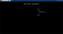 Desktop Screenshot of pentestsecurity.blogspot.com