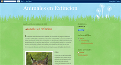 Desktop Screenshot of animales-extincion-extintos.blogspot.com