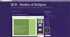 Desktop Screenshot of bcr-studiesofreligion.blogspot.com