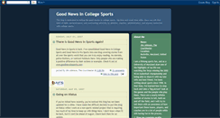 Desktop Screenshot of goodnewsincollegesports.blogspot.com