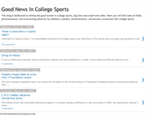 Tablet Screenshot of goodnewsincollegesports.blogspot.com