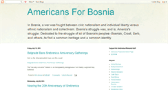 Desktop Screenshot of americansforbosnia.blogspot.com