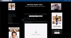 Desktop Screenshot of definitely-maybe--trailer.blogspot.com