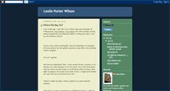 Desktop Screenshot of leslieporterwilson.blogspot.com