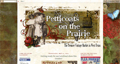 Desktop Screenshot of petticoatsontheprairie.blogspot.com