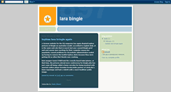 Desktop Screenshot of larabingle.blogspot.com