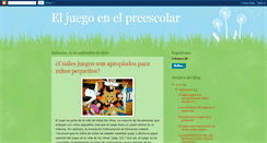 Desktop Screenshot of eljuegoenelpreescolar-williams.blogspot.com