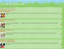 Tablet Screenshot of eljuegoenelpreescolar-williams.blogspot.com