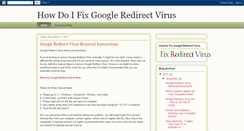 Desktop Screenshot of howdoifixgoogleredirectvirus.blogspot.com