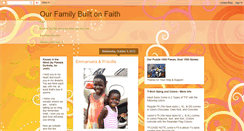 Desktop Screenshot of ourfamilybuiltonfaith.blogspot.com