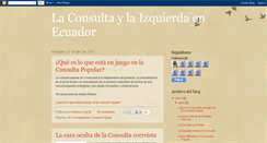 Desktop Screenshot of consultaeizquierdaecuador.blogspot.com