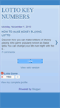 Mobile Screenshot of lottokeys.blogspot.com