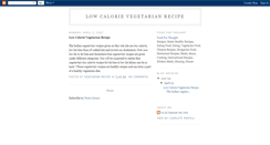 Desktop Screenshot of low-calorie-veg-recipe.blogspot.com