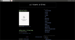 Desktop Screenshot of letempsdetre.blogspot.com