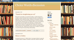 Desktop Screenshot of choicewordsbookdiscussion.blogspot.com