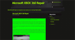 Desktop Screenshot of microsoft-xbox360-repair.blogspot.com