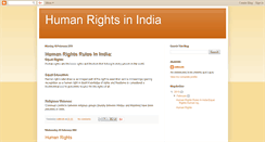 Desktop Screenshot of humanrightsinindia.blogspot.com