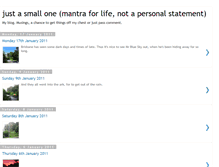 Tablet Screenshot of justasmallone.blogspot.com