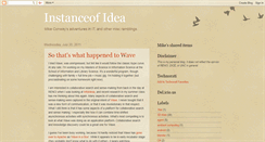Desktop Screenshot of instanceofidea.blogspot.com