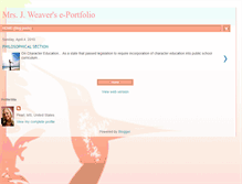 Tablet Screenshot of mrsjweaverse-portfolio.blogspot.com