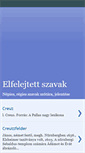 Mobile Screenshot of elfelejtettszavak.blogspot.com