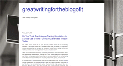 Desktop Screenshot of greatwritingfortheblogofit.blogspot.com