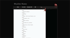 Desktop Screenshot of muslim-name.blogspot.com