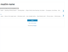 Tablet Screenshot of muslim-name.blogspot.com