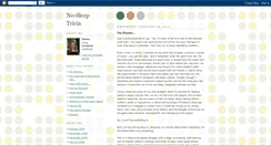 Desktop Screenshot of nosleeptricia.blogspot.com