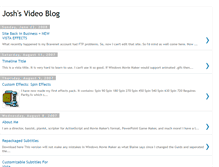 Tablet Screenshot of joshsvideoblog.blogspot.com