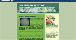 Desktop Screenshot of mbplusmarketing.blogspot.com