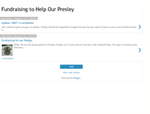 Tablet Screenshot of fundraisingforpresley.blogspot.com
