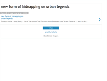 Tablet Screenshot of newformofkidnappingonurbanlegends.blogspot.com