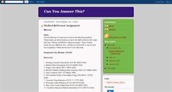 Desktop Screenshot of canyouanswerthis.blogspot.com