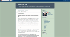 Desktop Screenshot of how-i-see-life.blogspot.com