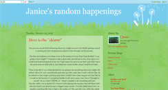 Desktop Screenshot of janicesrandomhappenings.blogspot.com