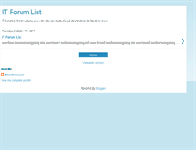 Tablet Screenshot of itforumlist.blogspot.com