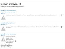 Tablet Screenshot of elemanaraniyor.blogspot.com
