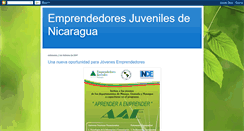 Desktop Screenshot of emprendedoresjuvenilesdenicaragua.blogspot.com