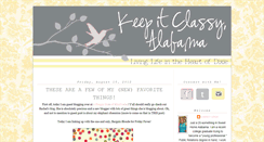 Desktop Screenshot of keepitclassyalabama.blogspot.com