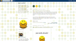 Desktop Screenshot of justsmilealready.blogspot.com