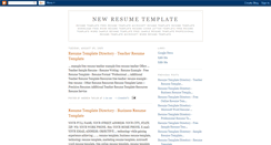 Desktop Screenshot of newresumetemplate.blogspot.com