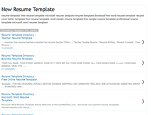 Tablet Screenshot of newresumetemplate.blogspot.com